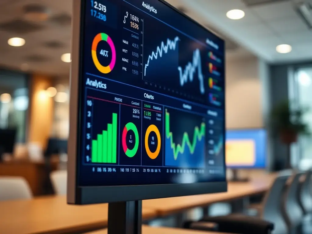 A clean, modern dashboard displaying automated financial reports and key performance indicators for a partnership, showcasing real-time insights and transparent accounting.